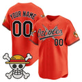 Custom Baltimore Orioles x One Piece Orange HeidiMiller Vapor Premier Limited Jersey - Stitched