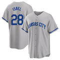 Kansas City Royals #28 Kyle Isbel Player Gray HeidiMiller Game Home Stitched Jerseys