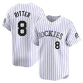 Colorado Rockies #8 Ryan Ritter Player White HeidiMiller Limited Home Stitched Jerseys