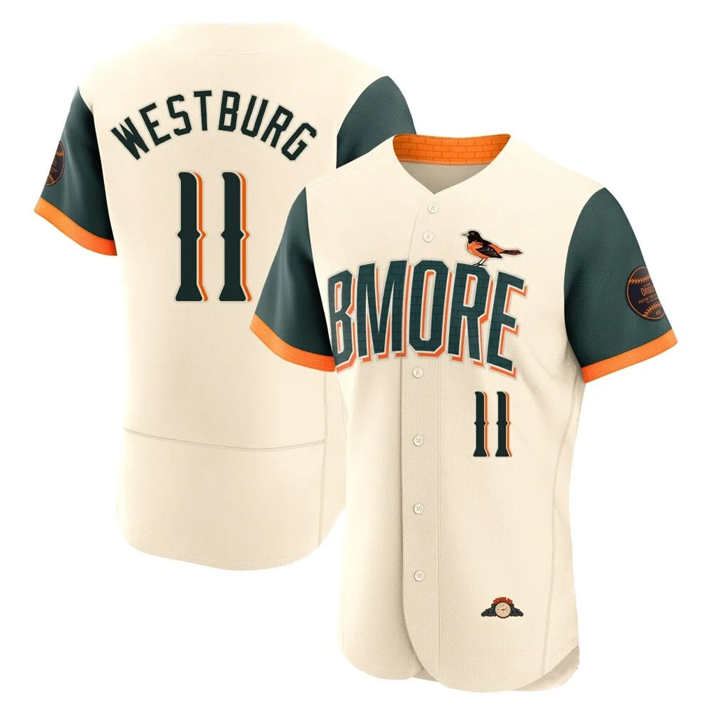 Baltimore Orioles #11 Jordan Westburg Player Cream HeidiMiller 2026 City Connect Limited Elite Home Game Stitched Jerseys