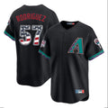 Arizona Diamondbacks #57 Eduardo Rodriguez Player Black HeidiMiller USA 250 Fourth of July Home Game Stitched Jerseys