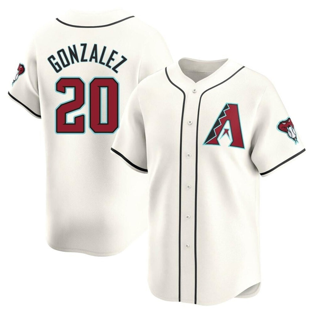 Arizona Diamondbacks #20 Luis Gonzalez Player Cream HeidiMiller Limited Home Game Stitched Jerseys