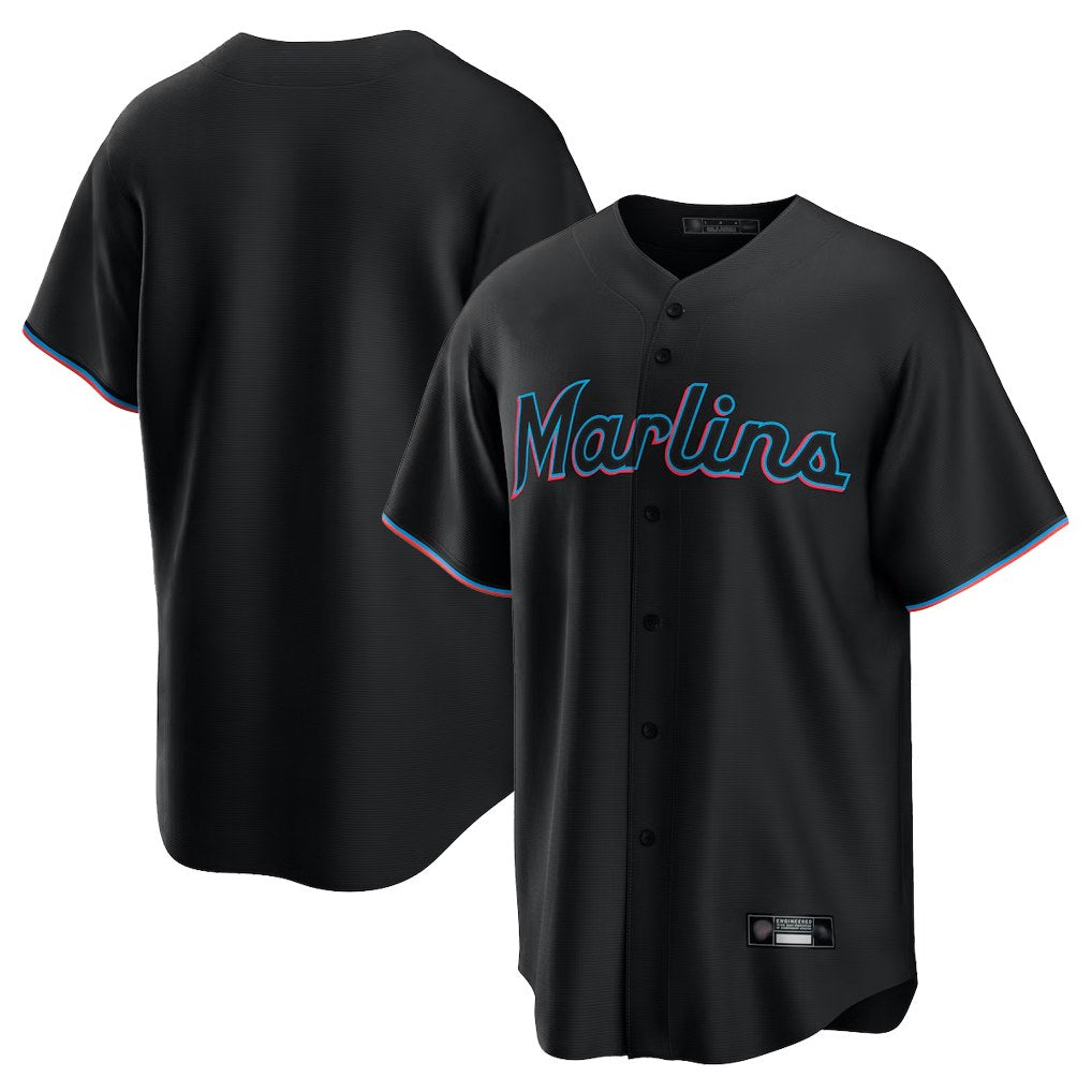Miami Marlins Blank Player Black HeidiMiller Home Game Stitched Jerseys