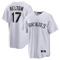 Colorado Rockies #17 Todd Helton Player White HeidiMiller Game Home Stitched Jerseys