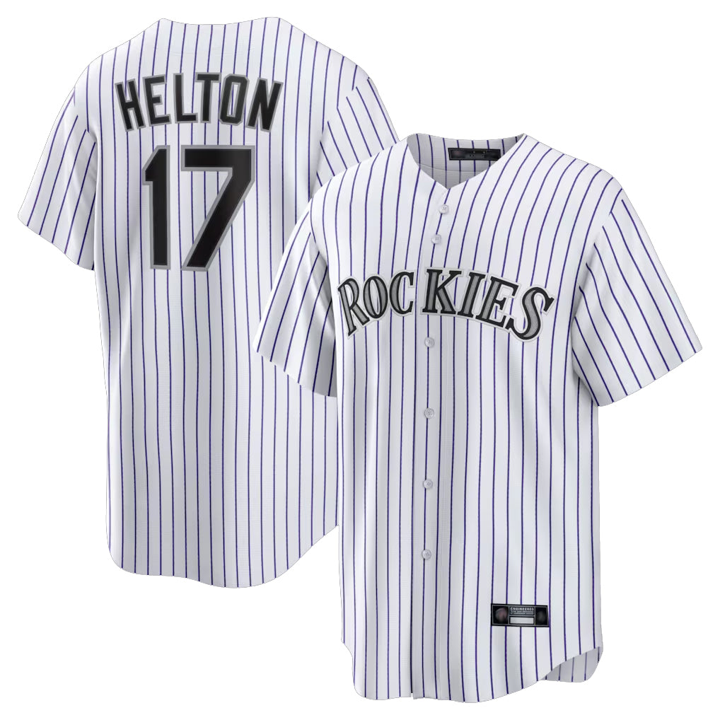 Colorado Rockies #17 Todd Helton Player White HeidiMiller Game Home Stitched Jerseys