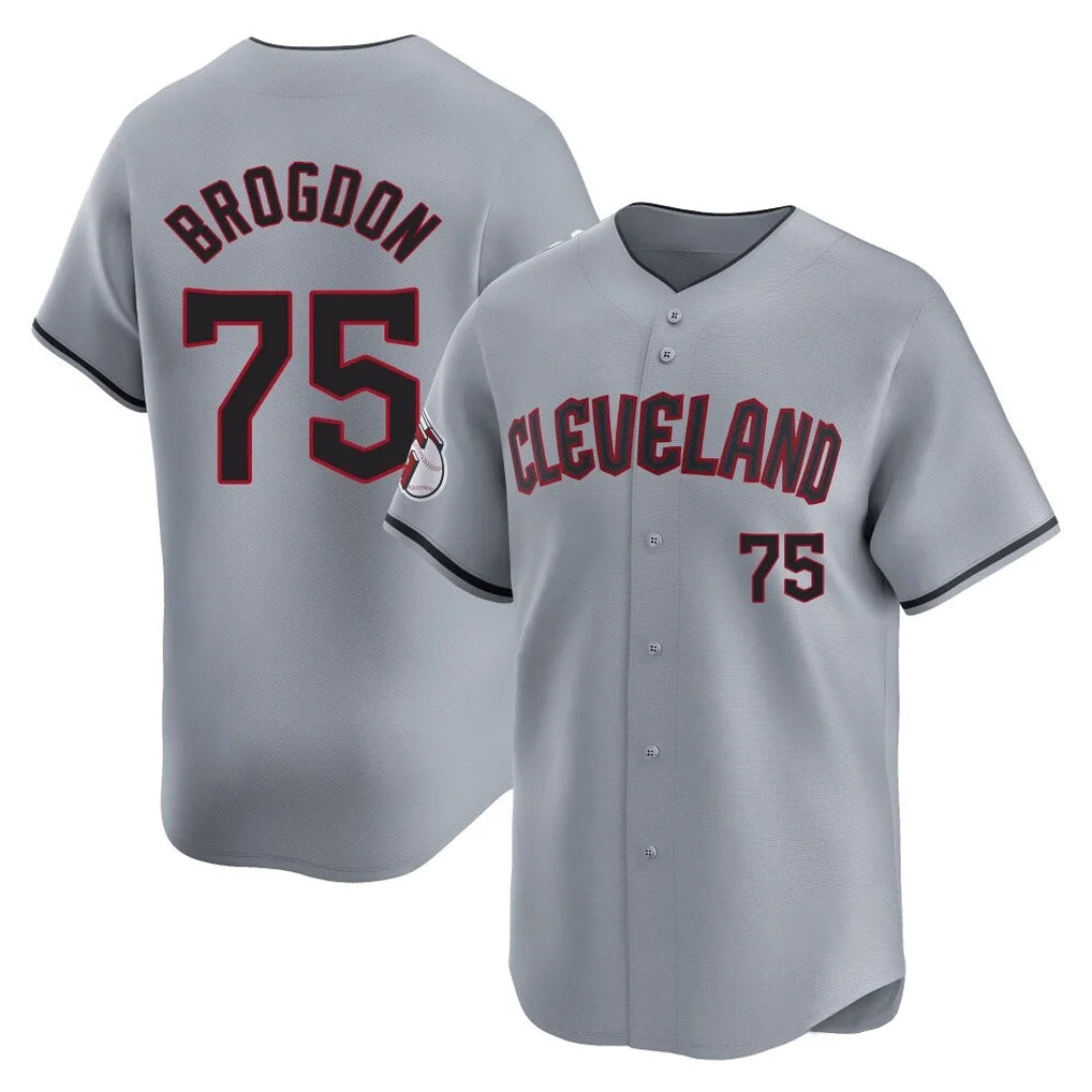 Cleveland Guardians #75 Connor Brogdon Player Gray HeidiMiller Road Limited Home Stitched Jerseys