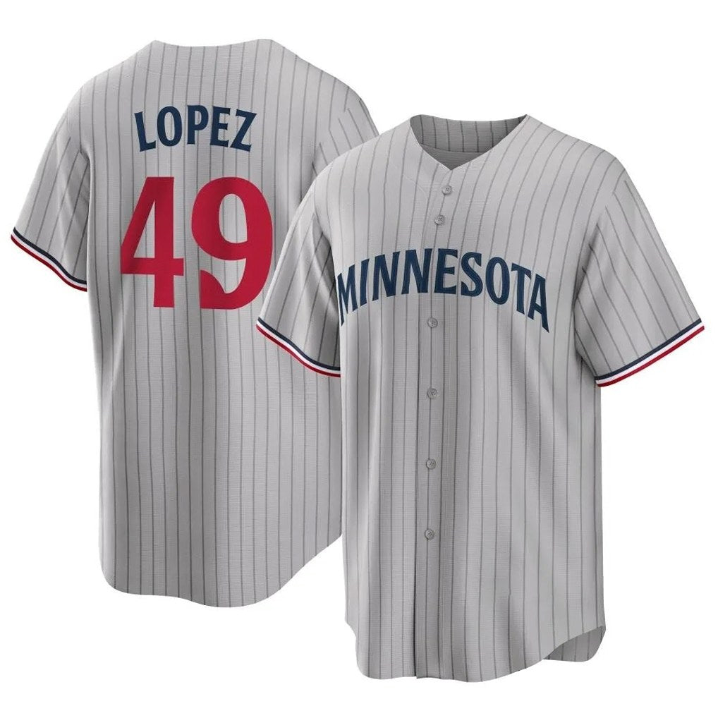 Minnesota Twins #49 Pablo Lopez Player Gray HeidiMiller Game Limited Home Stitched Jerseys