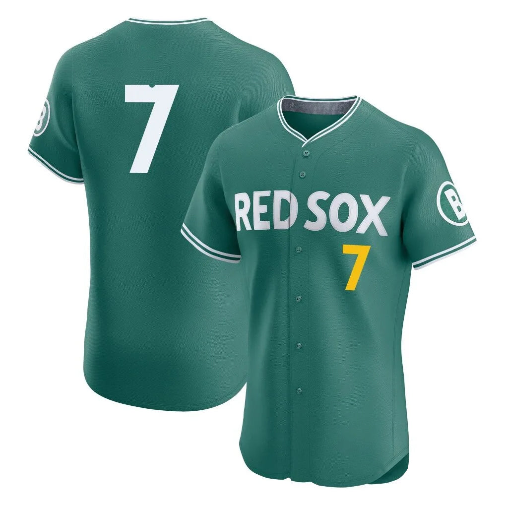Boston Red Sox #7 Masataka Yoshida Player Green HeidiMiller City Connect Limited Elite Home Game Stitched Jerseys1
