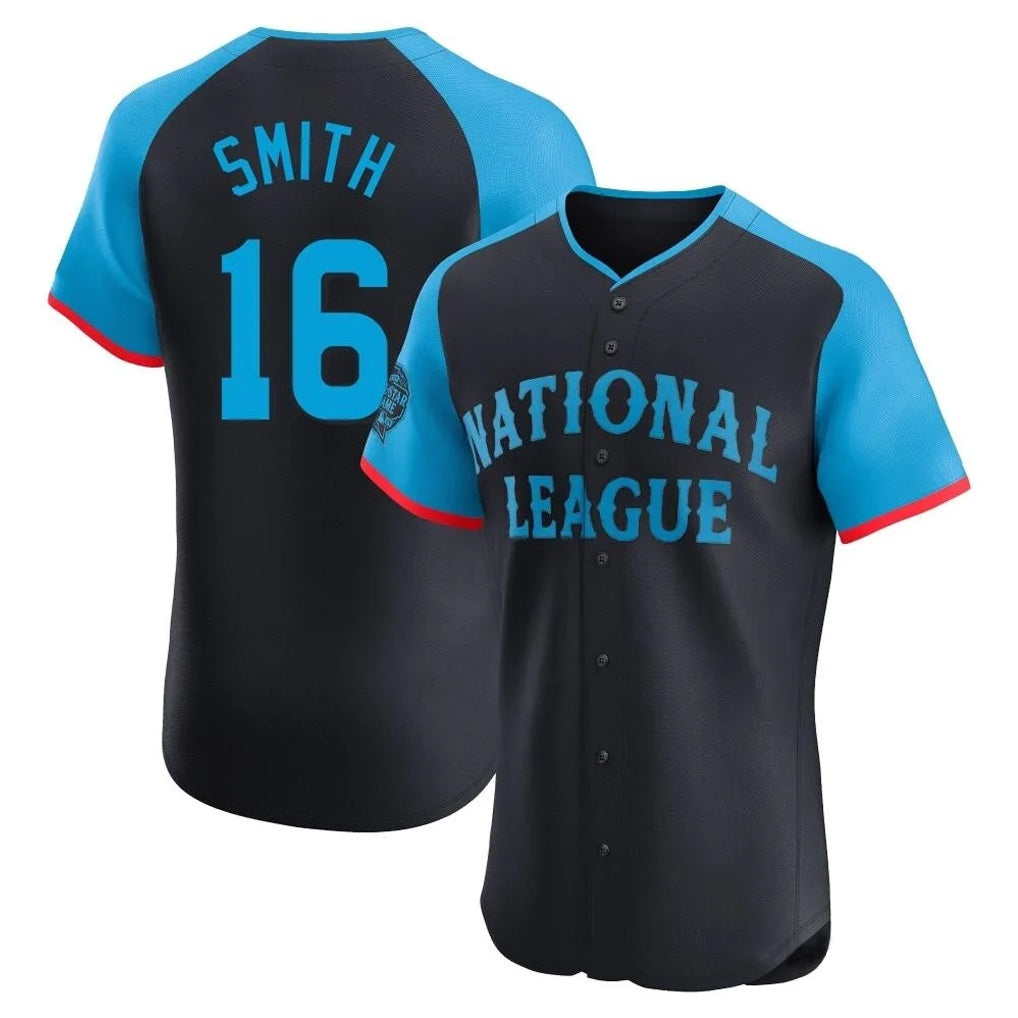 Los Angeles Dodgers #16 Will Smith Player Black HeidiMiller National League All-Star Limited Elite Home Stitched Jerseys