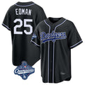 Los Angeles Dodgers #25 Tommy Edman Player Black HeidiMiller World Series Meet Carbon Limited Home Stitched Jerseys