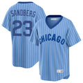 Chicago Cubs #23 Ryne Sandberg Player Blue HeidiMiller T-shirt Cooperstown Collection Limited Stitched Jerseys