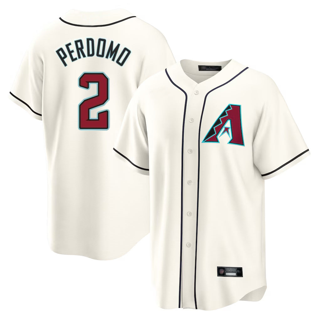 Arizona Diamondbacks #2 Geraldo Perdomo Player Cream HeidiMiller Home Game Stitched Jerseys