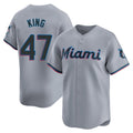 Miami Marlins #47 John King Player Gray HeidiMiller Home Limited Stitched Jerseys