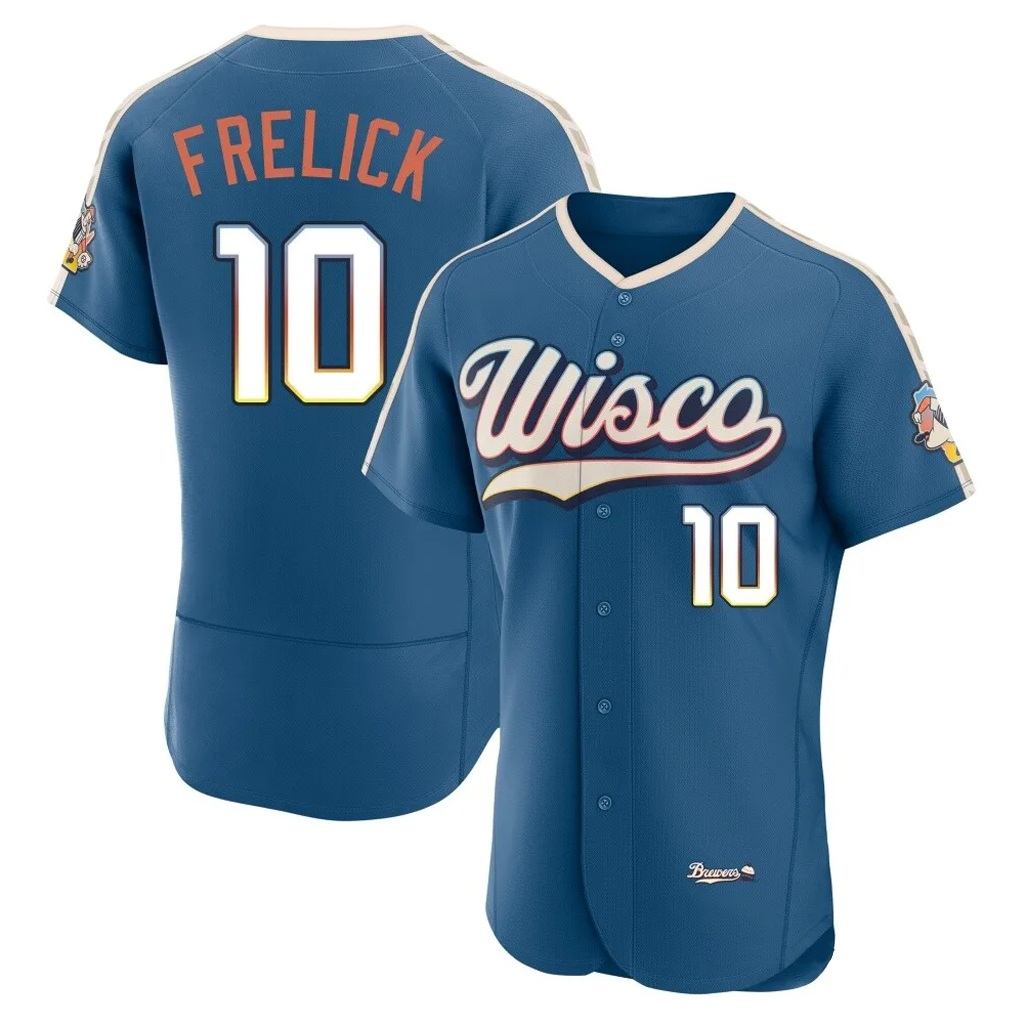 Milwaukee Brewers #10 Sal Frelick Player Blue HeidiMiller 2026 City Connect Home Limited Elite Stitched Jerseys