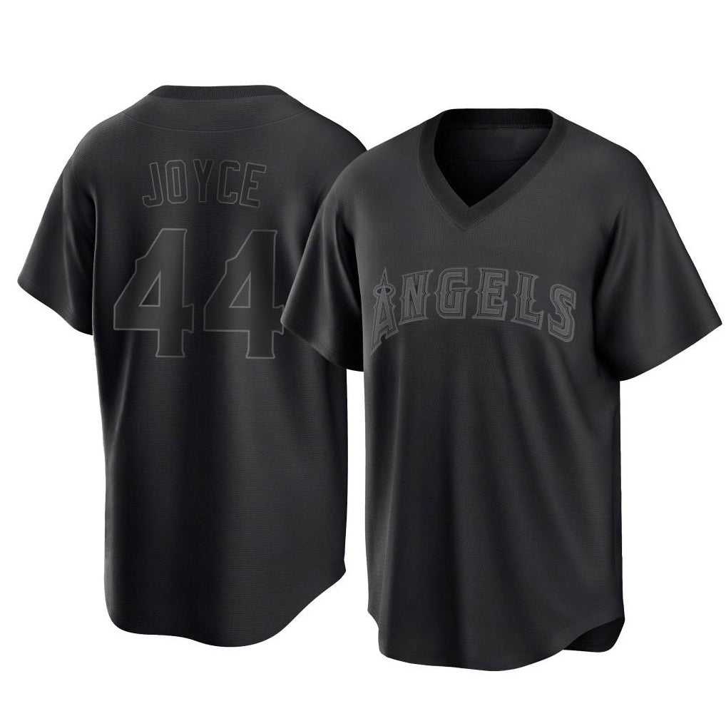 Los Angeles Angels #44 Ben Joyce Player Black HeidiMiller Pitch Fashion T-shirt Stitched Jerseys
