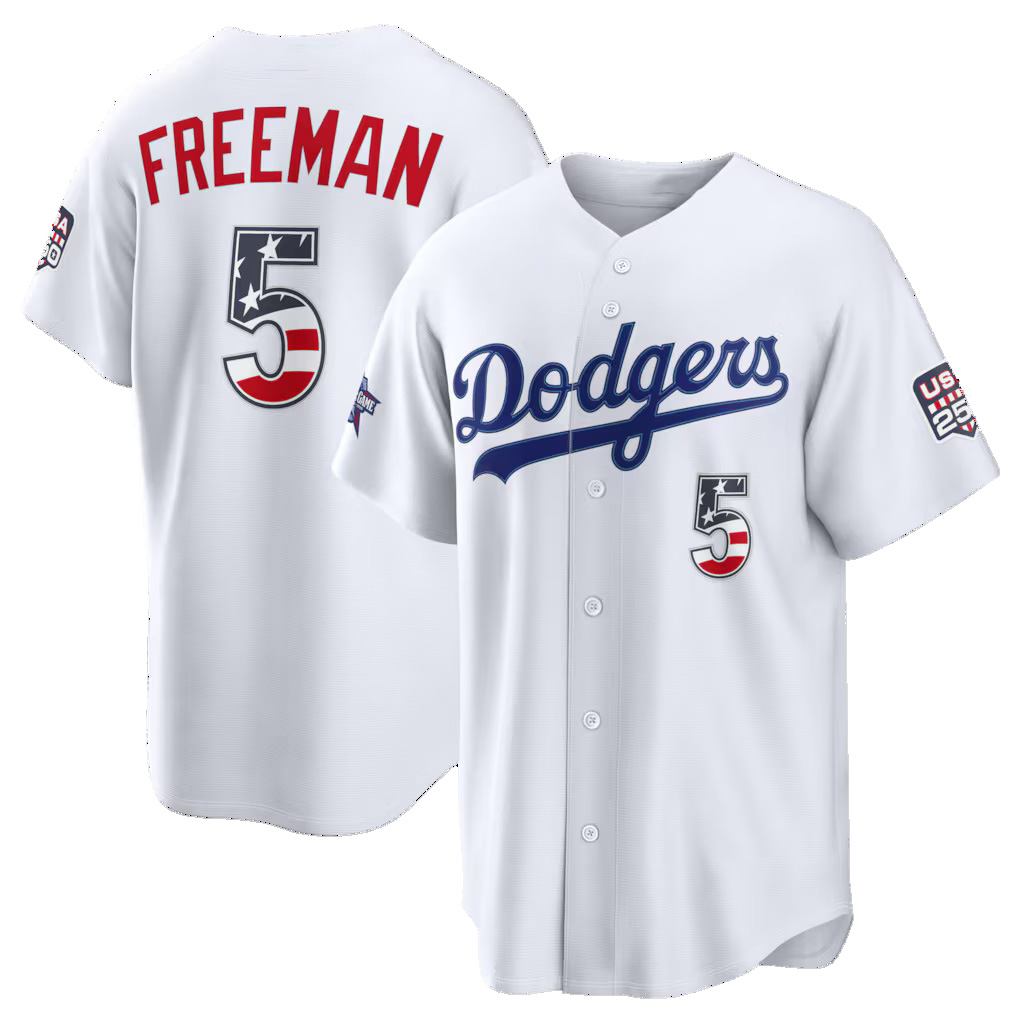 Los Angeles Dodgers #5 Freddie Freeman 2026 All-Star Edition Stars & Stripes White HeidiMiller Stadium Jersey