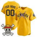 Custom New York Yankees x One Piece Gold HeidiMiller Vapor Premier Limited Jersey - Stitched