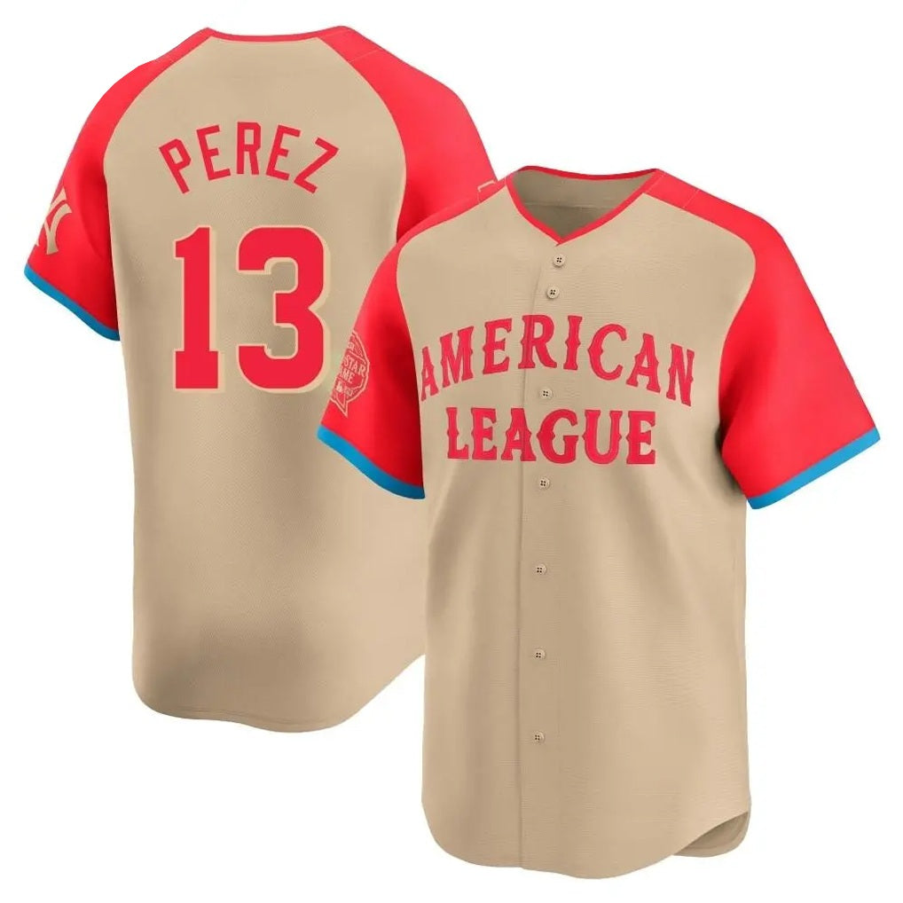 Kansas City Royals #13 Salvador Perez Player Cream HeidiMiller American League All-Star Game Limited Home Stitched Jerseys