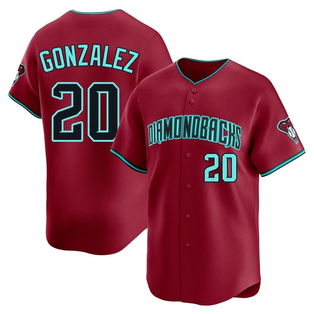 Arizona Diamondbacks #20 Luis Gonzalez Player Red HeidiMiller Limited Home Game Stitched Jerseys