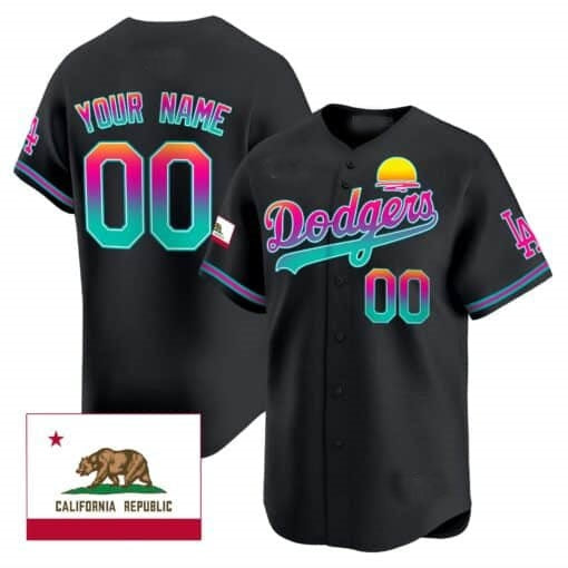 Custom Los Angeles Dodgers 2024 Los Angeles City Style Vapor Premier Limited Jersey ¨C Black HeidiMiller