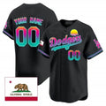 Custom Los Angeles Dodgers 2024 Los Angeles City Style Vapor Premier Limited Jersey ¨C Black HeidiMiller