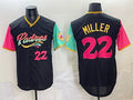 San Diego Padres #22 Mason Miller 2022 Black HeidiMiller City Connect Cool Base Stitched Jersey