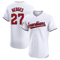 Cleveland Guardians #27 Austin Hedges Player White HeidiMiller Limited Elite Home Stitched Jerseys