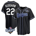 Los Angeles Dodgers #22 Clayton Kershaw Player Black HeidiMiller World Series Carbon Limited Home Stitched Jerseys