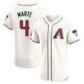 Arizona Diamondbacks #4 Ketel Marte Player Cream HeidiMiller Limited Elite Home Game Stitched Jerseys