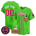 Custom Atlanta Braves Atliens Vapor Premier Limited Jersey ¨CGreen HeidiMiller