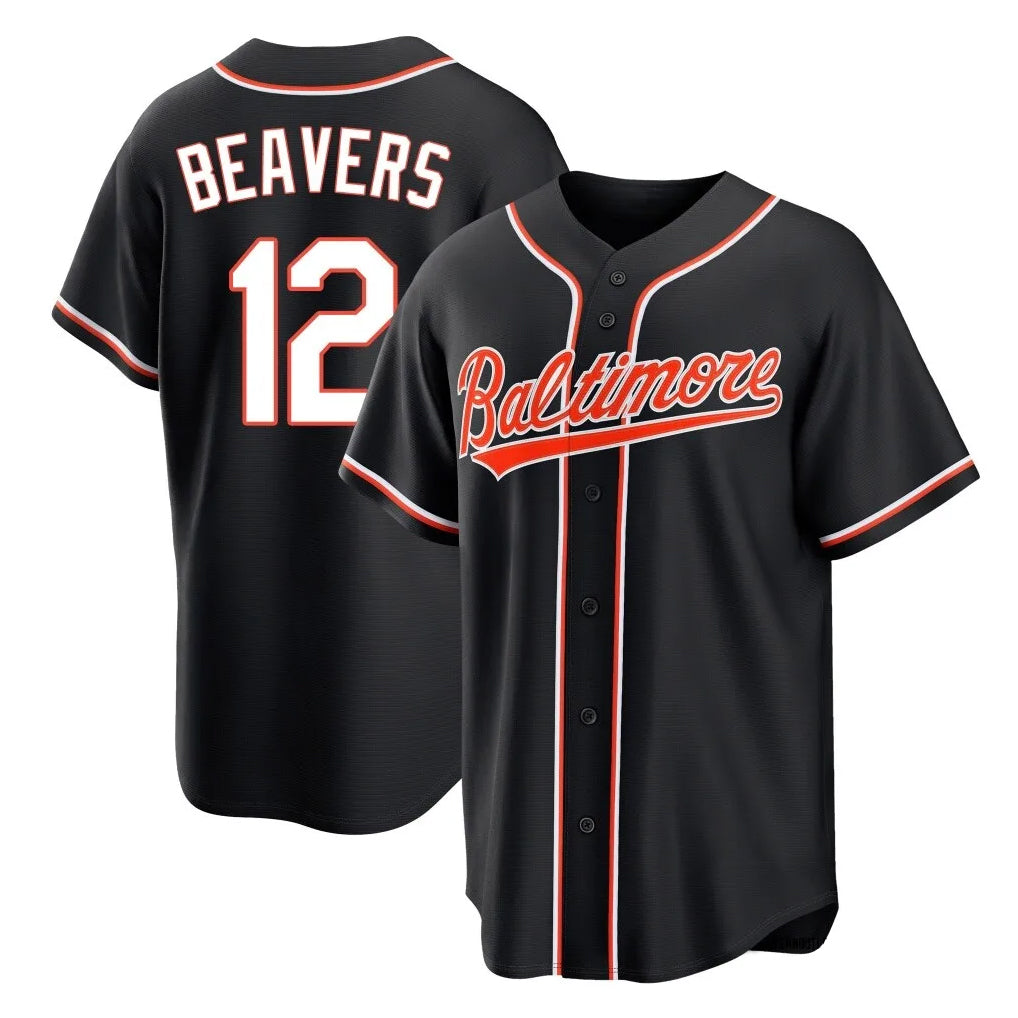 Baltimore Orioles #12 Dylan Beavers Player Black HeidiMiller Out Home Game Stitched Jerseys