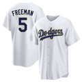 Los Angeles Dodgers #5 Freddie Freeman Player Gold White HeidiMiller 2026 Collection Stadium Game Stitched Jerseys