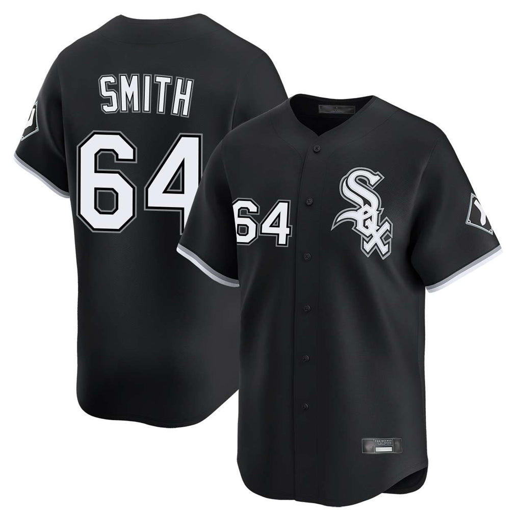 Chicago White Sox #64 Shane Smith Player Black HeidiMiller Limited Home Stitched Jerseys