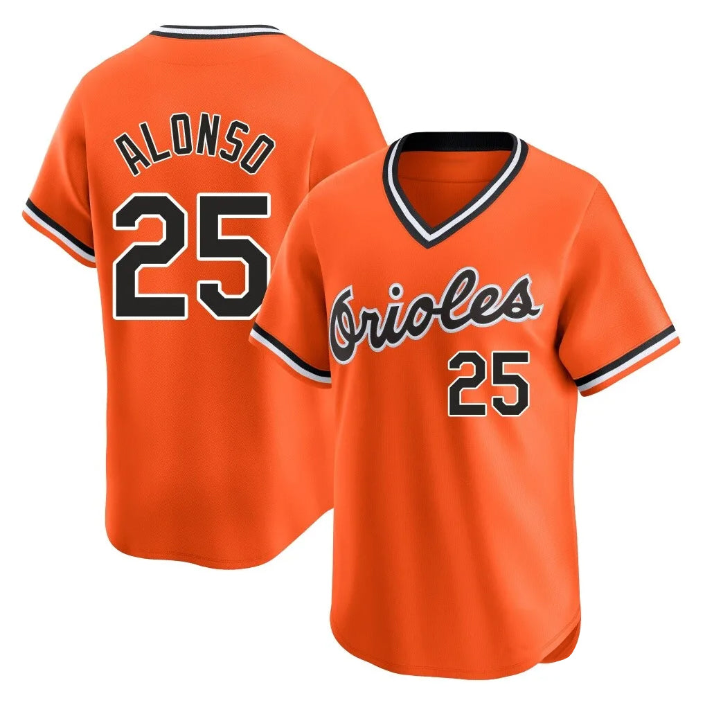 Baltimore Orioles #25 Pete Alonso Player Orange HeidiMiller T-shirt Limited Home Game Stitched Jerseys
