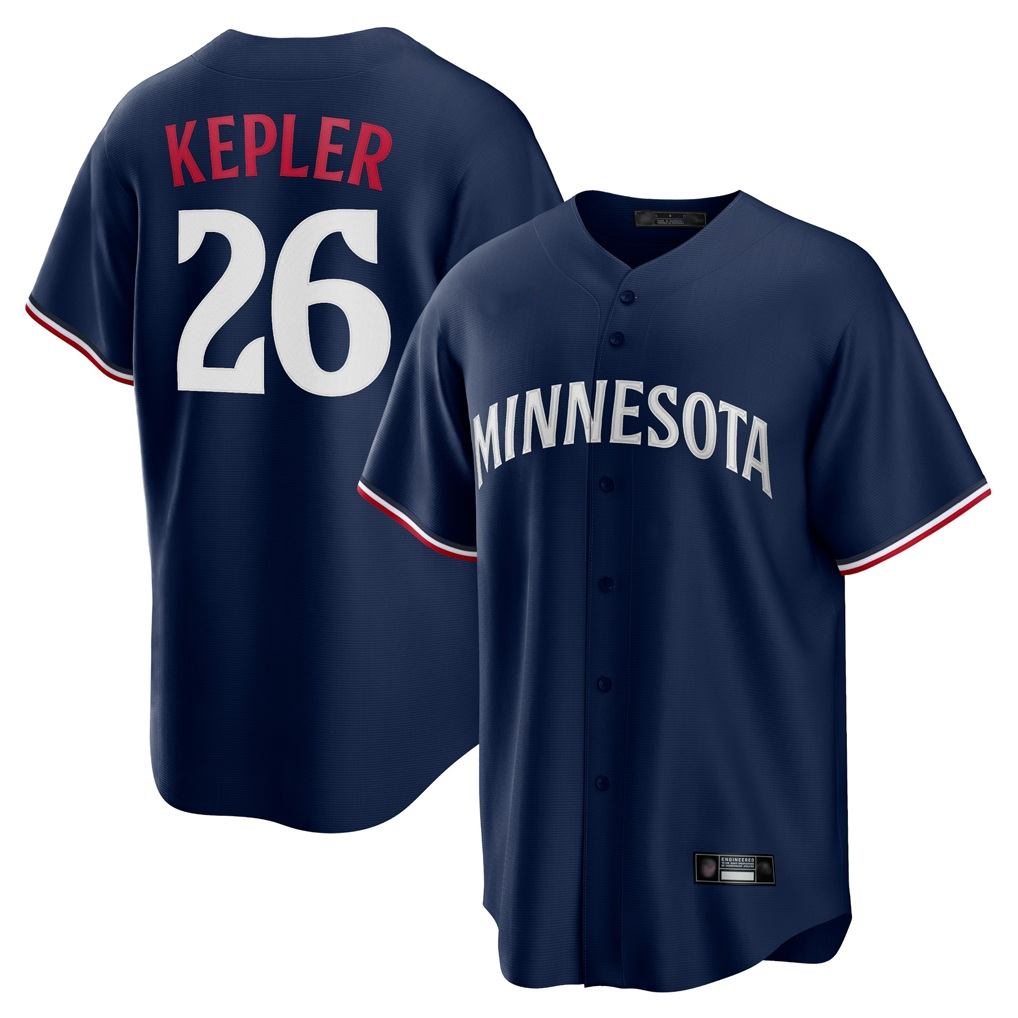 Minnesota Twins #26 Max Kepler Player Navy HeidiMiller Replica Alternate Home Stitched Jerseys