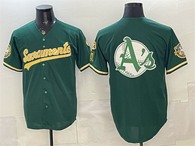 Oakland Athletics Team Big Logo 2026 Green HeidiMiller Alternate Sacramento Celebrating 125 Years Vapor Limited Stitched Jerseys