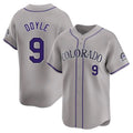 Colorado Rockies #9 Brenton Doyle Player Gray HeidiMiller Limited Home Stitched Jerseys