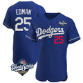 Los Angeles Dodgers #25 Tommy Edman Player Royal HeidiMiller World Series Limited Elite Home Stitched Jerseys