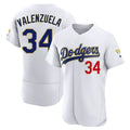 Los Angeles Dodgers #34 Fernando Valenzuela Player Gold White HeidiMiller 2026 Collection Stadium Limited Elite Stitched Jerseys