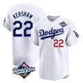 Los Angeles Dodgers #22 Clayton Kershaw Player White HeidiMiller World Series Limited Home Stitched Jerseys