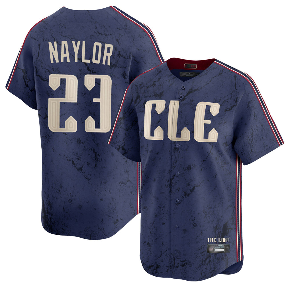 Cleveland Guardians #23 Bo Naylor Player Navy HeidiMiller City Connect Limited Home Stitched Jerseys
