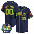 Custom Houston Astros Orbit Patch Vapor Premier Limited Jersey ¨CNavy 2 HeidiMiller