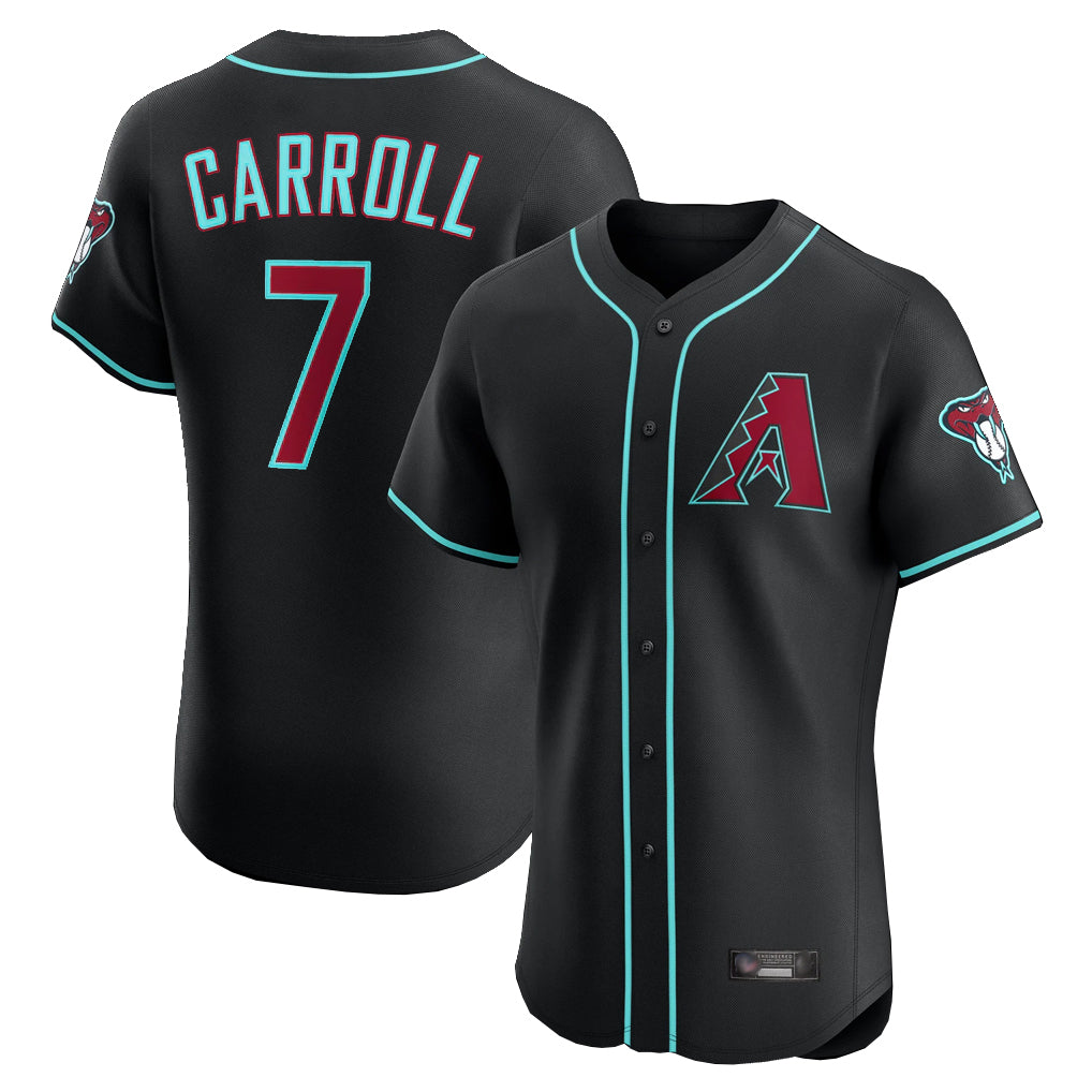 Arizona Diamondbacks #7 Corbin Carroll Player Black HeidiMiller Limited Elite Home Game Stitched Jerseys