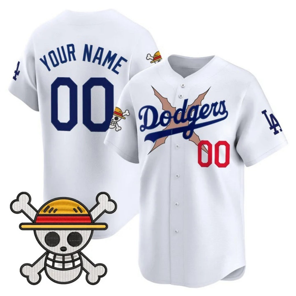 Custom Los Angeles Dodgers x One Piece White HeidiMiller Vapor Premier Limited Jersey - Stitched