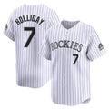 Colorado Rockies #7 Matt Holliday Player White HeidiMiller Limited Home Stitched Jerseys