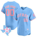 Custom Houston Astros Bubblegum Blue HeidiMiller Vapor Premier Limited Jersey ¨C All Stitched