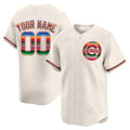 Custom Chicago Cubs Mexico Vapor Premier Limited Jersey ¨C Cream HeidiMiller