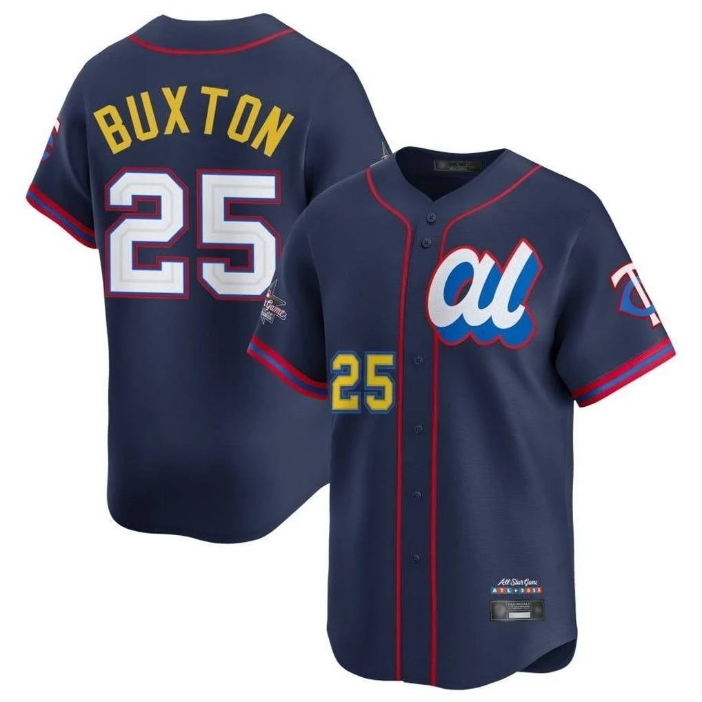 Minnesota Twins #25 Byron Buxton Player Navy HeidiMiller All-star Game Limited Home Stitched Jerseys
