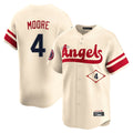 Los Angeles Angels #4 Christian Moore Player Cream HeidiMiller City Connect Limited Home Stitched Jerseys