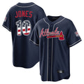 Atlanta Braves #10 Chipper Jones Player Navy HeidiMiller USA 250 Fourth Of July Limited Home Game Stitched Jerseys